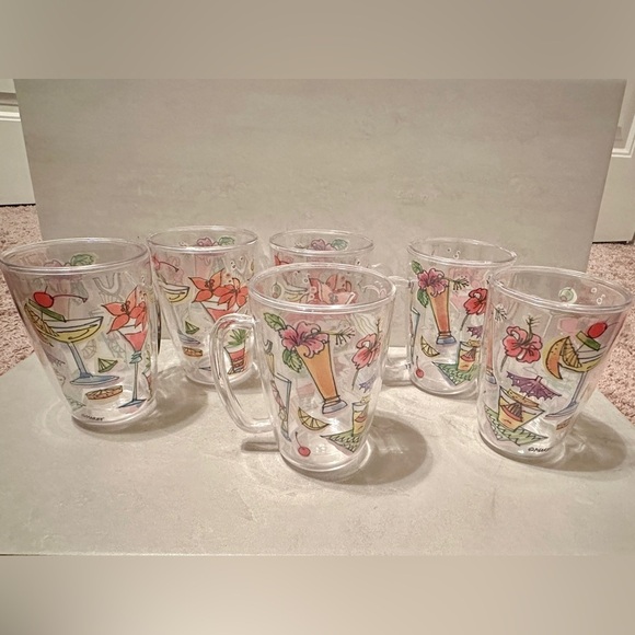 Other - Set of 6~Vintage “Mixed Drinks” Tumblers Drinking Glasses